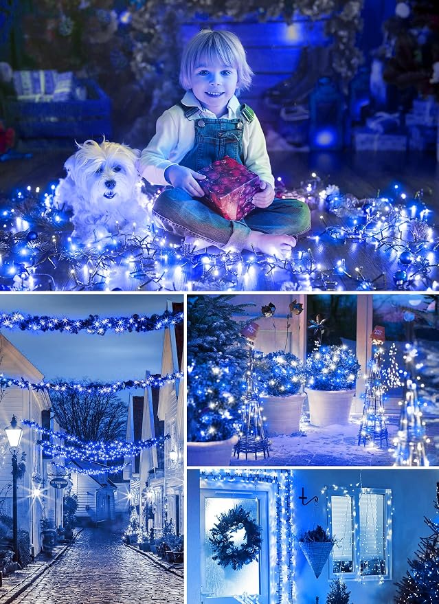 Minetom Solar Christmas Lights Outdoor Waterproof - 40FT 100 LED - Decoration - Image 6
