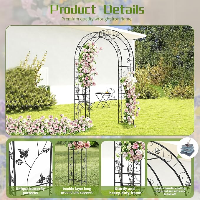 Garden Arch Trellis, Wedding Arch Frame - Image 5