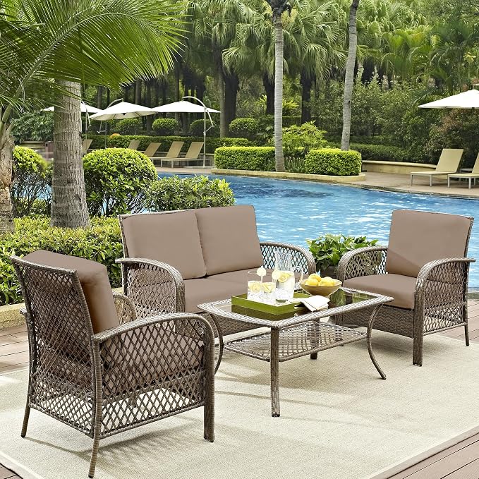 8Pcs Outdoor Cushion Covers, Patio Cushion Covers, Stretch Elastic Slipcovers - Image 6