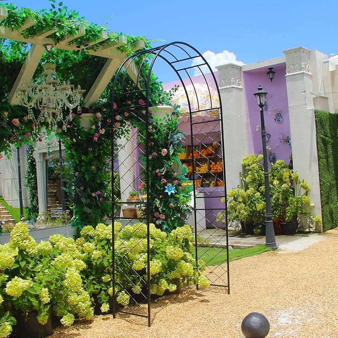 Metal Pergola Arbor, 7.9 Ft High x 3.8 Ft Wide, Garden Arch - Image 2