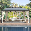 YOLENY 12'x16' Hardtop Gazebo, Permanent Outdoor Aluminum Patio Gazebo by YOLENY