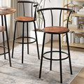 VECELO Bar Stools Set of 2, Swivel Counter Barstools by VECELO