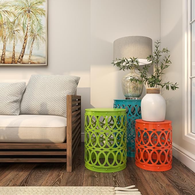 Deco 79 Metal Side End Accent Table Indoor Outdoor Nesting End Table - Image 10