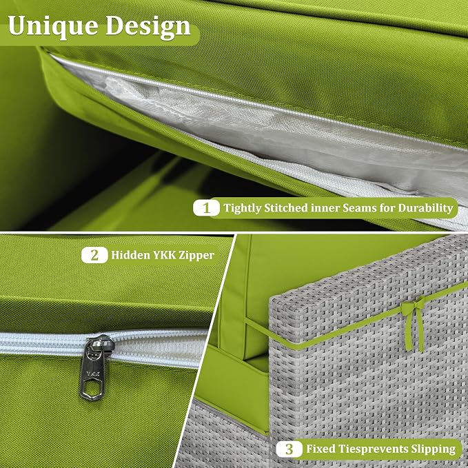 14 Pcs Outdoor Cushion Covers Patio Cushion Slipcovers Replacement Splash Proof - Image 4