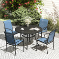 VICLLAX 5 Pieces Patio Dining Set, Outdoor Furniture Set Includes 41.2" Round by HOME