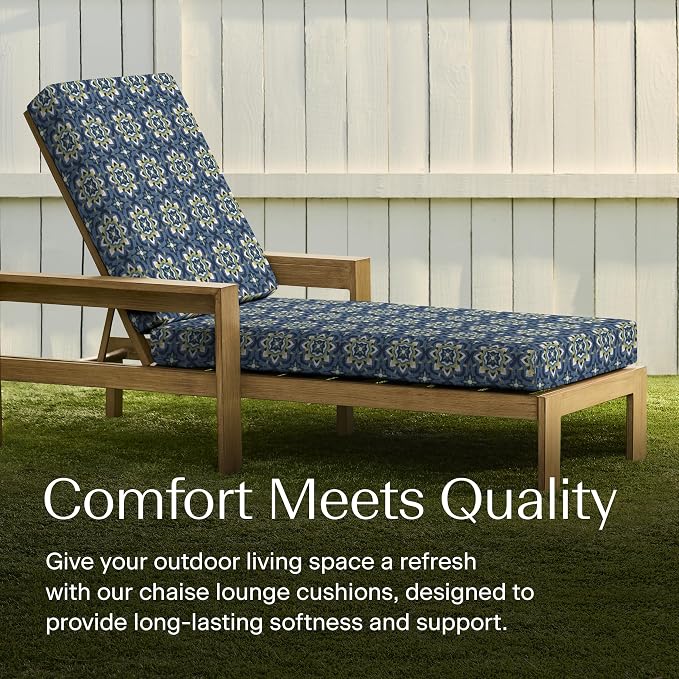 Honeycomb Outdoor Heritage Chaise 21.5 x 70, Medina Medallion Chaise Lounge - Image 2