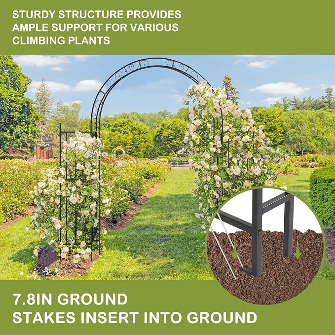 Outvita 7FT Garden Arch Arbor - Image 6