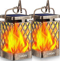 TomCare Solar Lights Outdoor Flickering Flame Solar Lantern Outdoor Hanging by TomCare