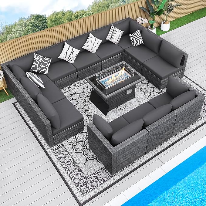 BULEXYARD 13 Piece High Back Outdoor Furniture Sets by BULEXYARDFURNITURE