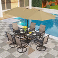 PHI VILLA 8 PCS Patio Dining Set by PHIVILLAThepioneerofcomfortablehouseholdsupplies