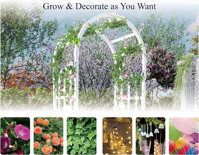 No-Dig 40" W x 86" H Vinyl Arbor - Image 6