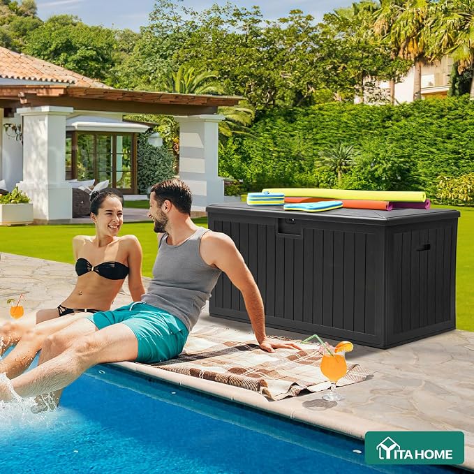 YITAHOME 150 Gallon Double-Wall Deck Box - Image 6
