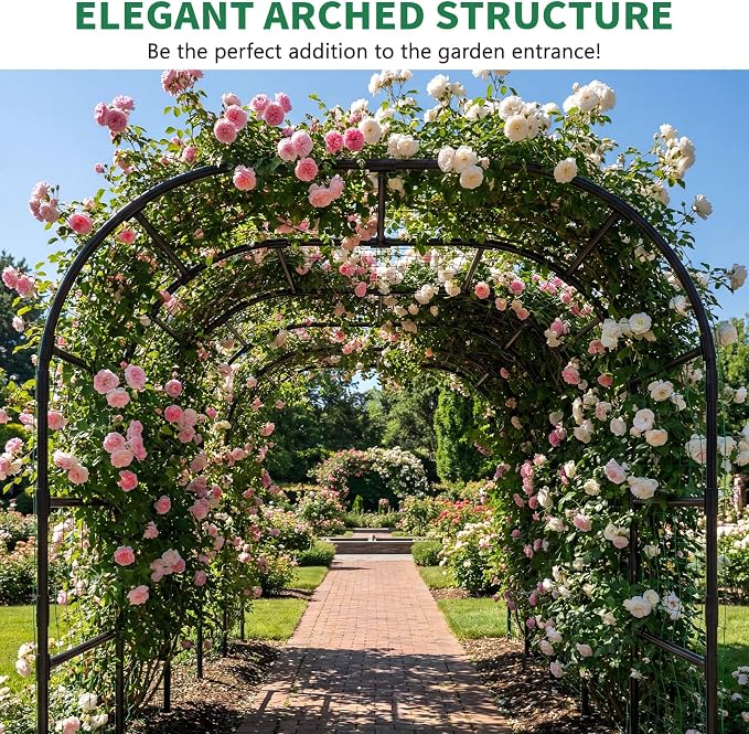 SUNYRISY Garden Arch Trellis for Climbing Plants Outdoor - Image 6