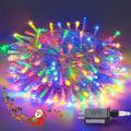 JMEXSUSS Multicolor Christmas Tree Lights Outdoor Indoor Clear Wire, 200 LED by JMEXSUSS