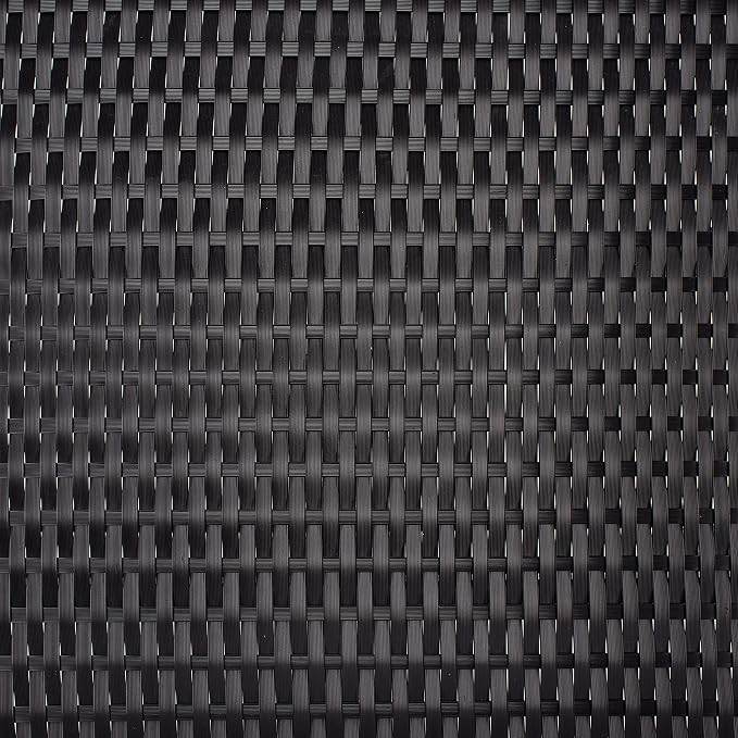 SAFAVIEH Outdoor Collection Colley Black Wicker/White Cushion Adjustable - Image 18