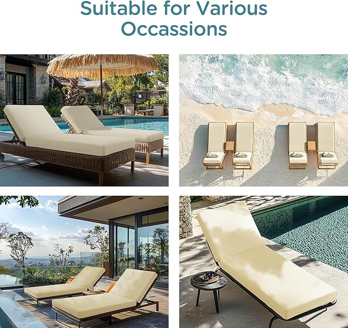 Codi Outdoor Lounge Chair Cushion, Chaise Cushions - Image 8