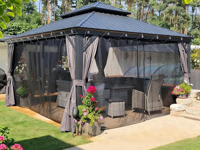 PURPLE LEAF 13' X 15' Permanent Gazebo by PURPLELEAF
