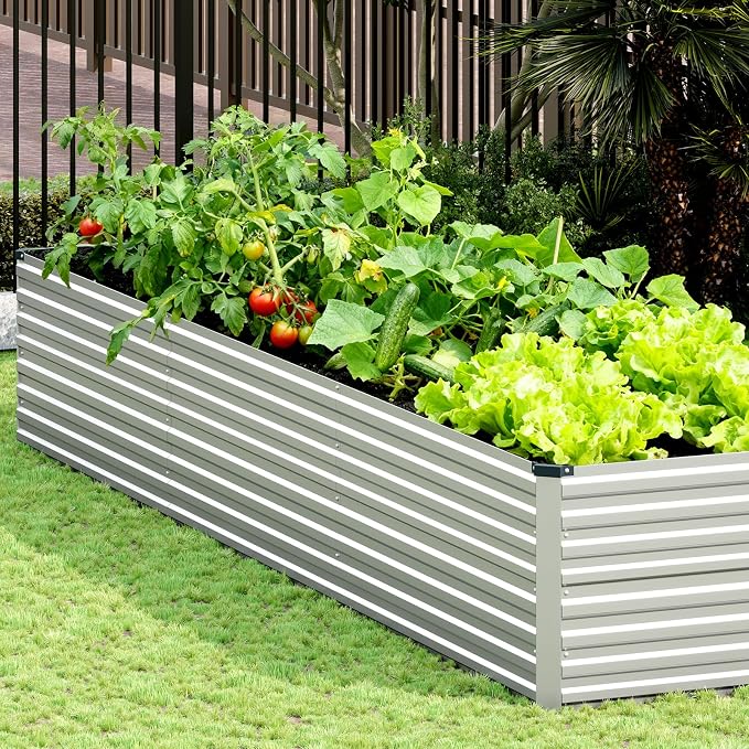 Vengarus 12x4x2FT Galvanized Raised Garden Bed Kit, Large Rectangle Elevated - Image 5