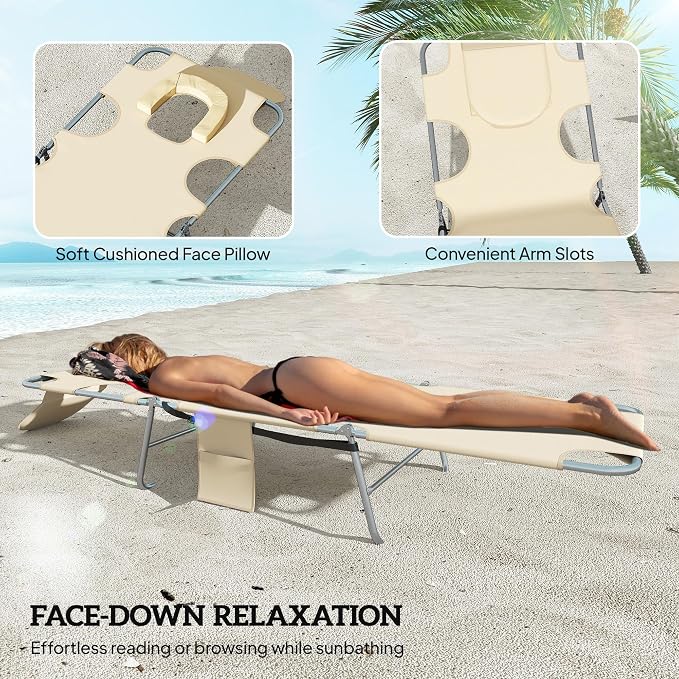 Outsunny Chaise Lounge Chair Outdoor Set of 2 - Image 5