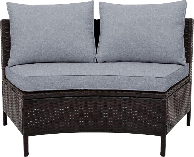 Merax 5-Piece Outdoor Sectional Sofa Set, All-Weather PE Wicker Patio Furniture - Image 3