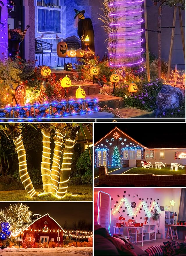Brightown Solar String Lights Outdoor Waterproof, 18 Colors Changing 39FT Fairy - Image 7