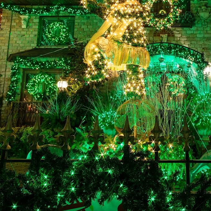 TW SHINE Green St. Patrick's Day Lights, 2 Pack Total 40FT 200 Count - Image 6