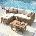 PHI VILLA Sectional Outdoor Couch, Small Patio Furniture Set by PHIVILLAThepioneerofcomfortablehouseholdsupplies
