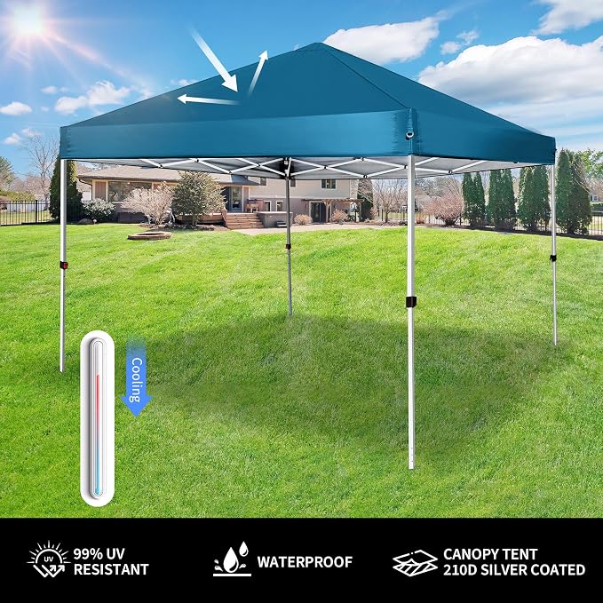 Pop Up Canopy 8X8 FT, Portable Sun Instant Shelter w/Backpack Bag, Waterproof - Image 5