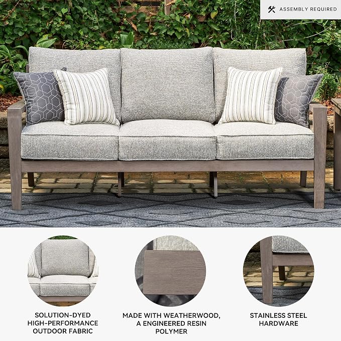 Signature Design by Ashley Hillside Barn Contemporary Nuvella Weather Resistant - Image 4