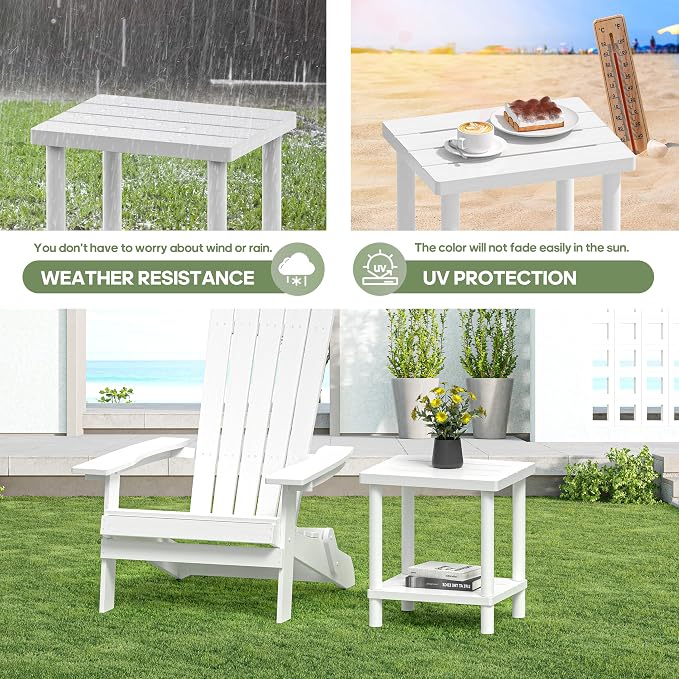 Outdoor Side Table, 2-Tier Small Outdoor Table - Image 6