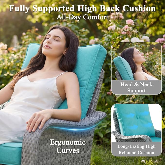 2-Seat Modern Patio Furniture Set - Image 2
