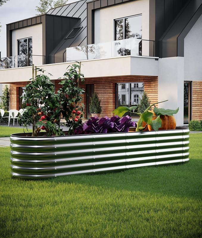 Large Raised Garden Bed Galvanized Metal Round Raised Garden Bed Outdoor - Image 7