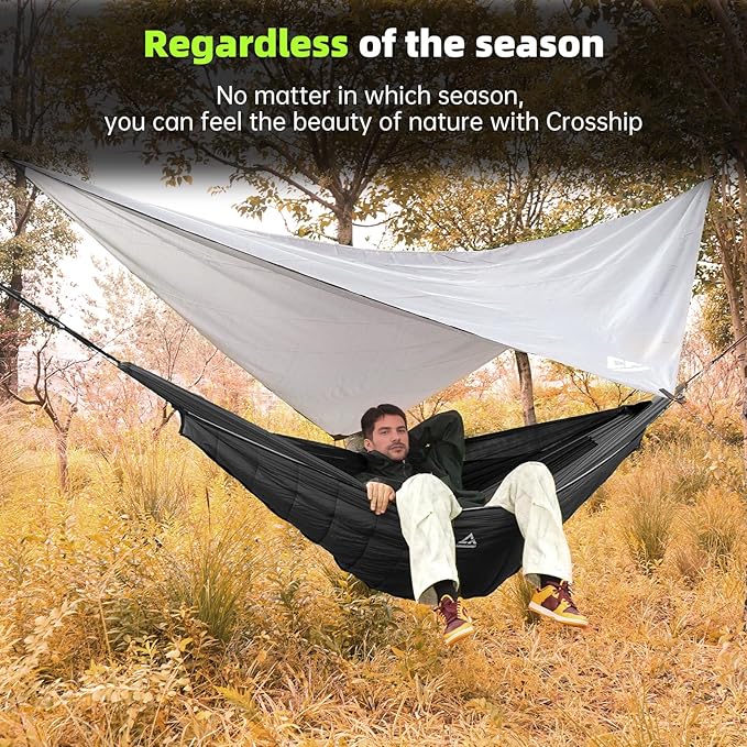 Camping Hammock with Mosquito Net and Rain Fly Tarp - Image 4