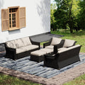 Joyside Wicker Patio Furniture Sets, 6 Pieces Upgraded Large Size Outdoor by Joyside