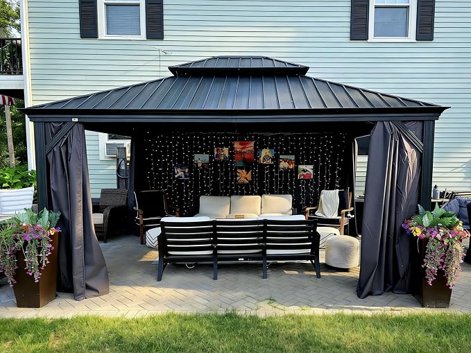PURPLE LEAF 13' X 15' Permanent Gazebo - Image 2