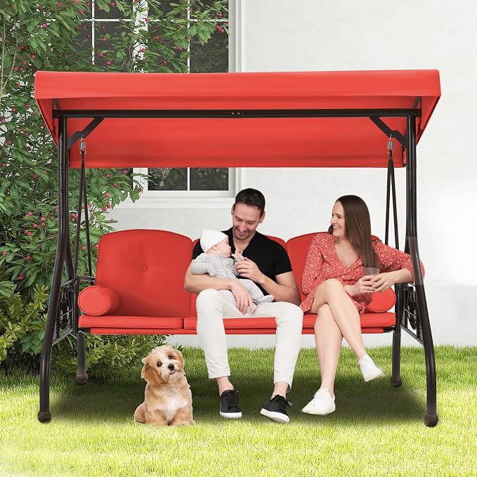 GYUTEI 3-Seat Outdoor Patio Swing - Image 8