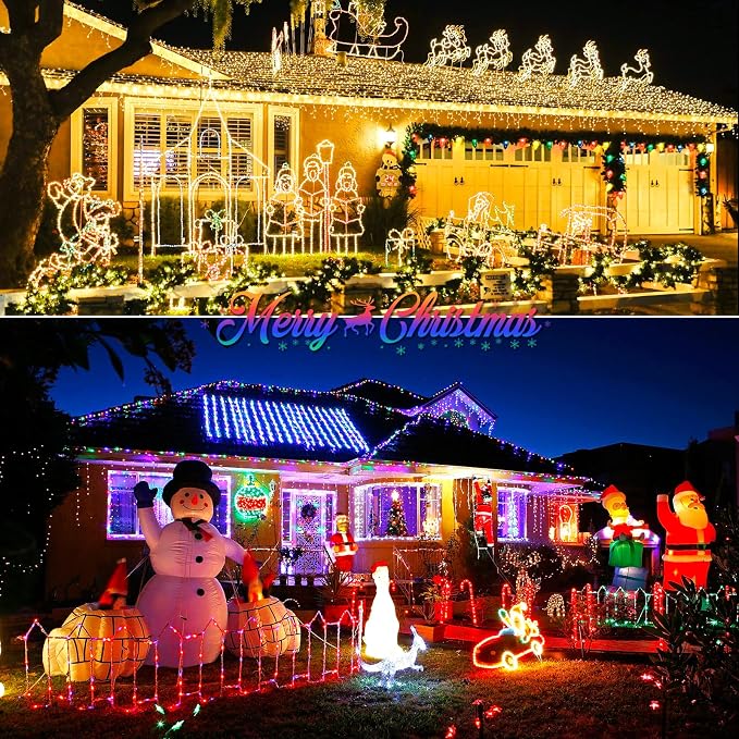 JMEXSUSS 2 Pack Solar String Lights Outdoor Waterproof, Total 400 LED 151FT - Image 3