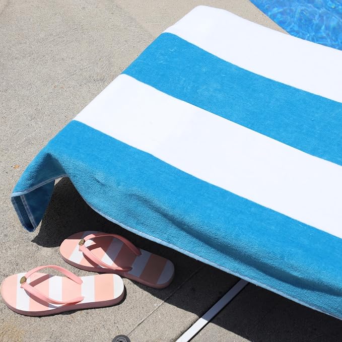 Superior Cabana Cotton Lounge Chair Cover, Outdoor Towel/Chaise Furniture Covers - Image 9
