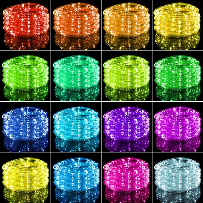 Minetom Color Changing Rope Lights Outdoor, 33FT 100 LED String Lights - Image 2