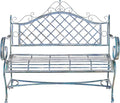 Safavieh PAT5017C Outdoor Collection Abner Antique Blue Wrought Iron 46-inch by SAFAVIEH