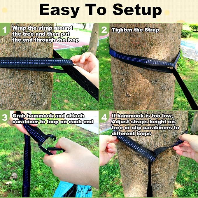 SZHLUX Camping Hammock Double & Single Portable Hammocks - Image 5