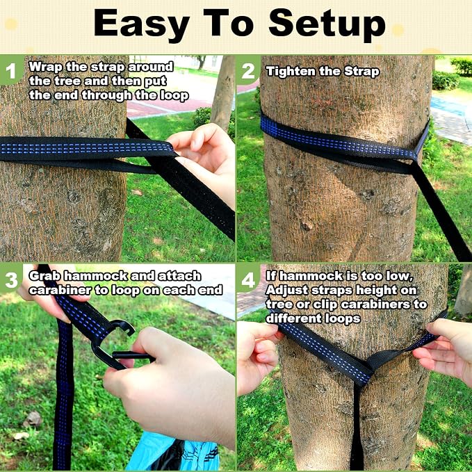 SZHLUX Camping Hammock Double & Single Portable Hammocks - Image 5