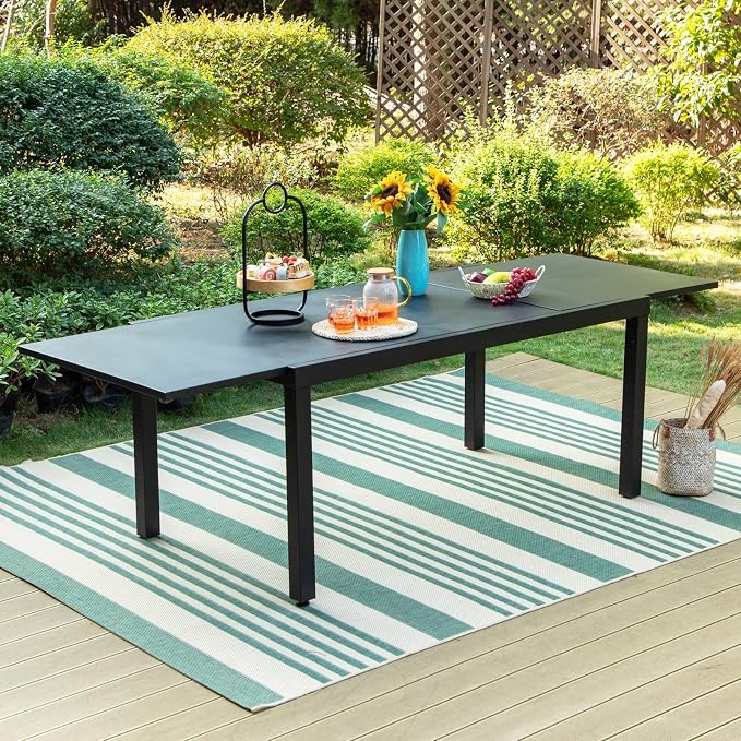 Sophia & William Expandable Patio Dining Table, Extra Large 99.2" L x 35.5" W by SophiaWilliam