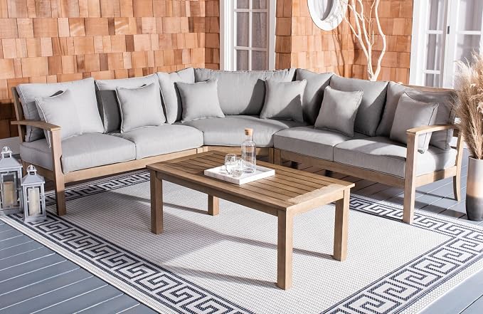 SAFAVIEH Couture Outdoor Patio Furniture Collection – Santa Cruz Coffee Table - Image 6