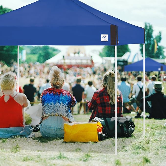 E-Z UP Pyramid Instant Shelter Canopy Pop Up Tent, Royal Blue - Image 7