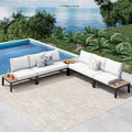 PHI VILLA 5 Pieces Outdoor Patio Furniture Set, Metal Frame Modern Outdoor by PHIVILLAThepioneerofcomfortablehouseholdsupplies