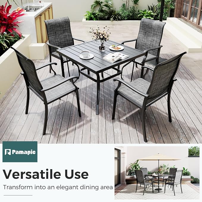 5-Piece Outdoor Dining Set, Patio Furniture Set - Image 5