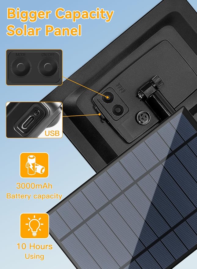 Ollny 15+1 LEDs ST38 Solar String Lights, 30 FT USB & Solar Dual Charging - Image 5