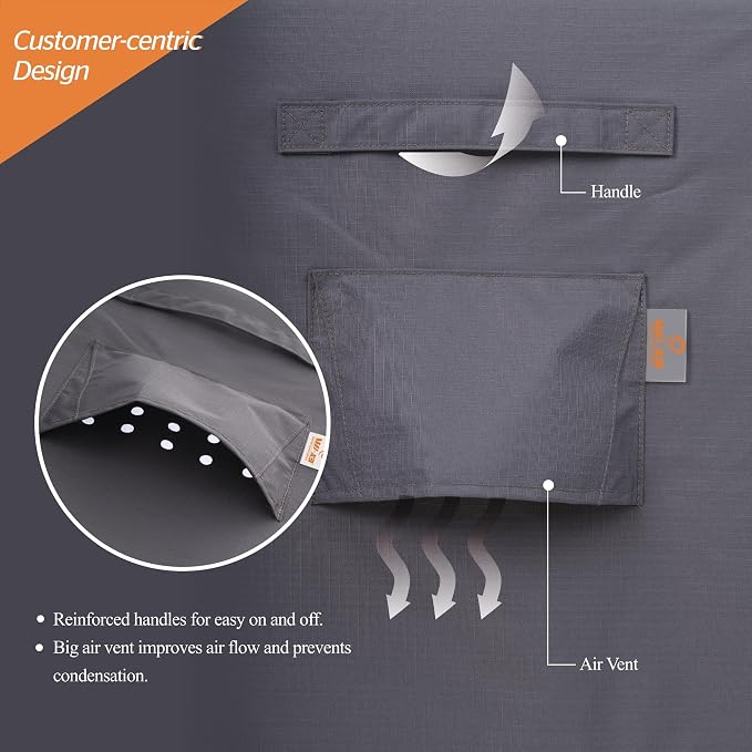 WJ-X3 Heavy-Duty Patio Furniture Cover, Waterproof & Windproof Outdoor - Image 6