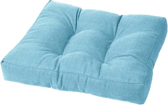 Cushion Source Tufted Ottoman Cushions, Sunbrella Makers Cast Horizon by CushionSource